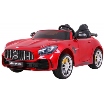 Mercedes-Benz GT R dla dzieci Lakier Czerwony + Napęd 4x4 + Nawiew powietrza + Pilot + EVA + MP3 LED